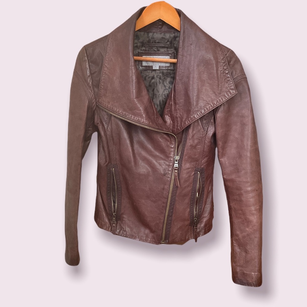 Marc New York Asymmetric Leather Jacket